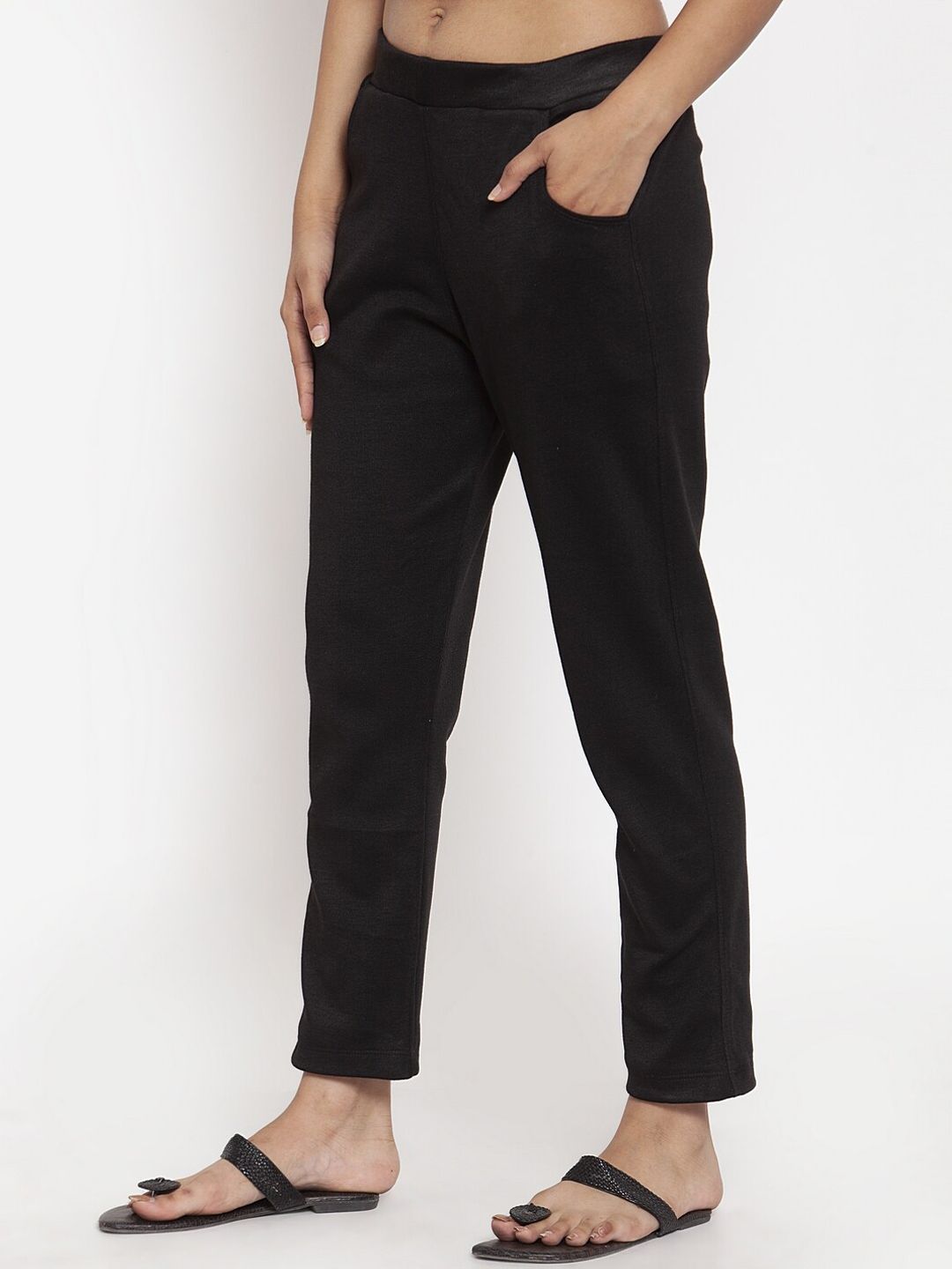 TAG 7 Women Solid Ankle-Length Leggings | Grocsy