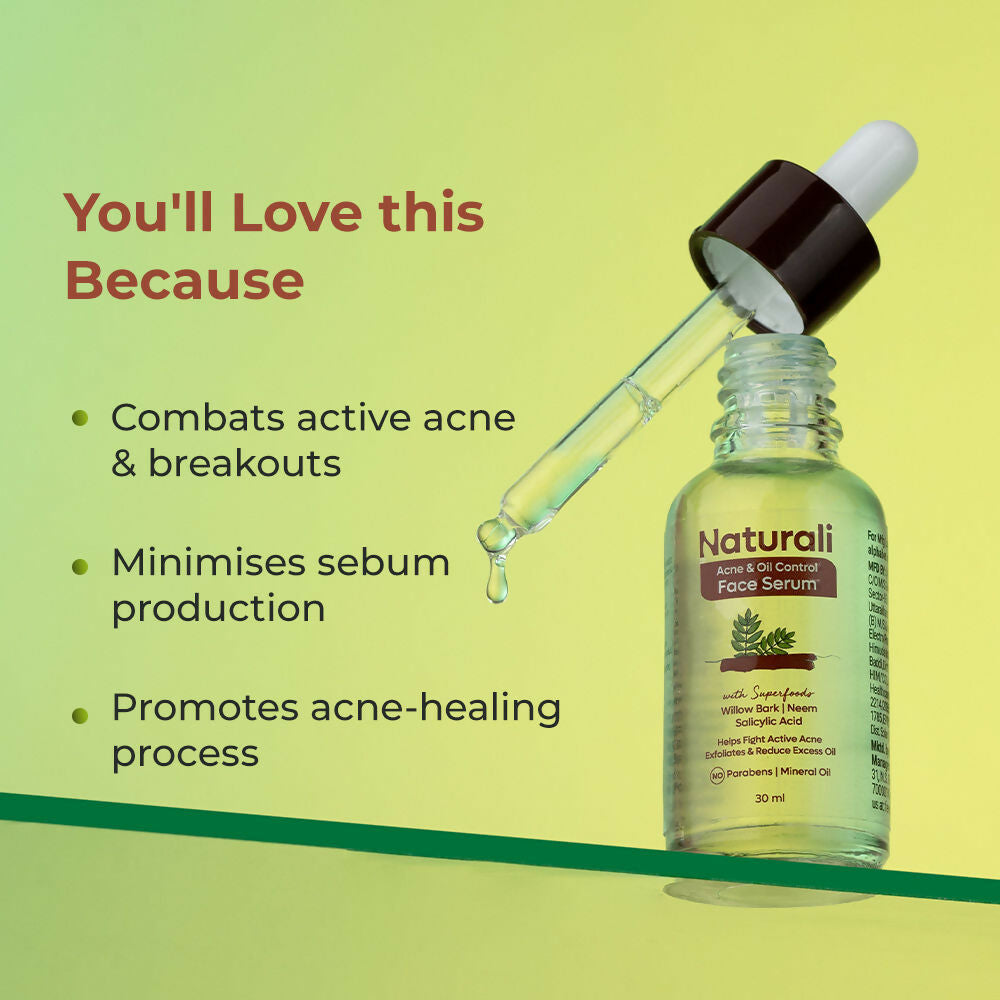 Naturali Acne & Oil Control Face Serum | Grocsy