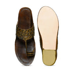 Stepsoft Men’S Brown Kolhapuri Slippers – Traditional Leather Party Footwear | Grocsy
