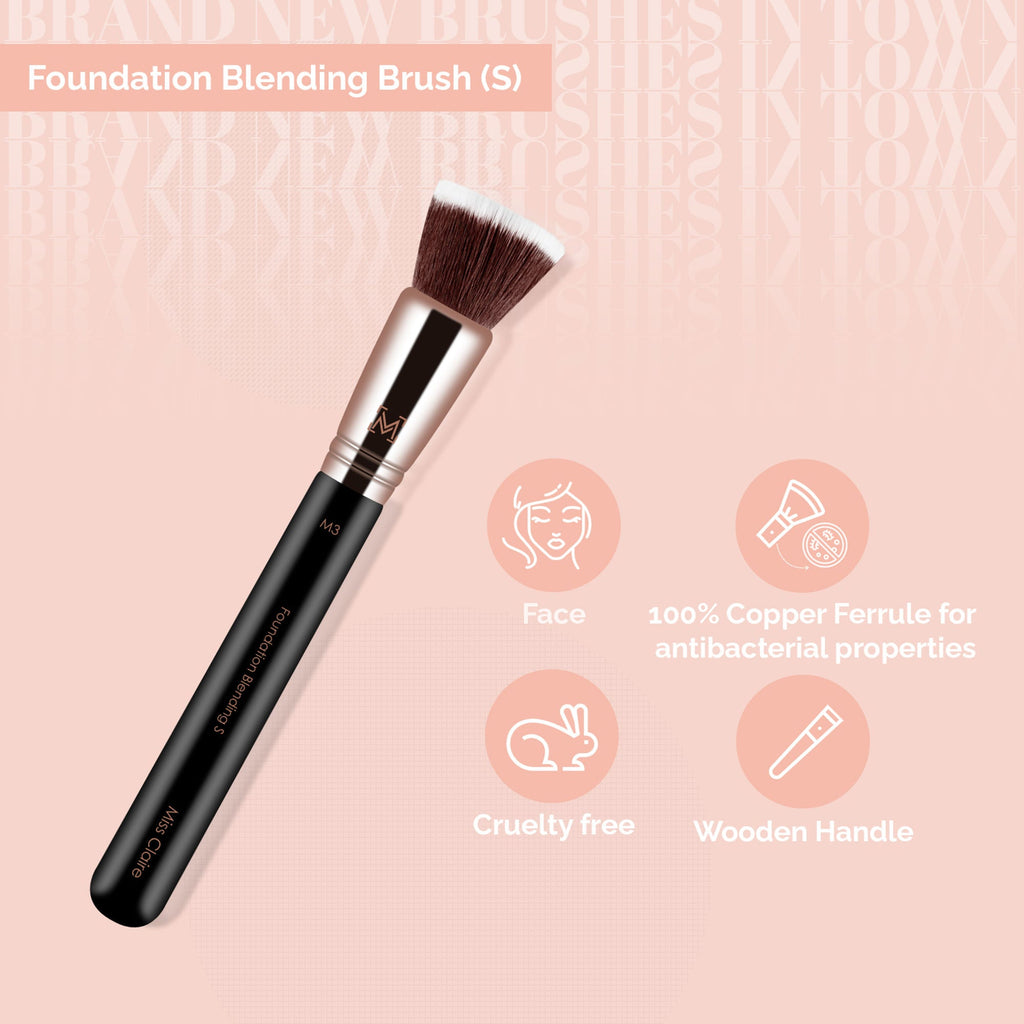 Miss Claire M3 - Foundation Blending Brush (S) - Rose Gold | Grocsy