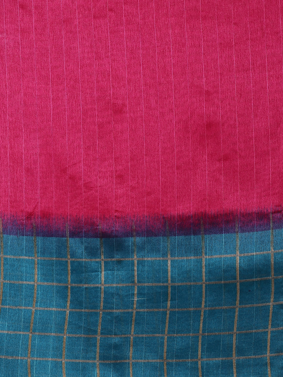 Saree Mall Pink & Purple Colourblocked Bhagalpuri Saree | Grocsy