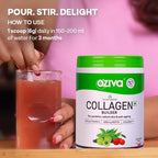 OZiva Vegan Collagen (Watermelon) with Biotin & Vitamin C For Brighter & Youthful Skin | Collagen Supplement For Women & Men | Plant Based Powder | Certified Vegan 125g + Shaker | Grocsy