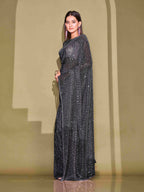 Tikhi Imli Sequinned Embellished Saree | Grocsy