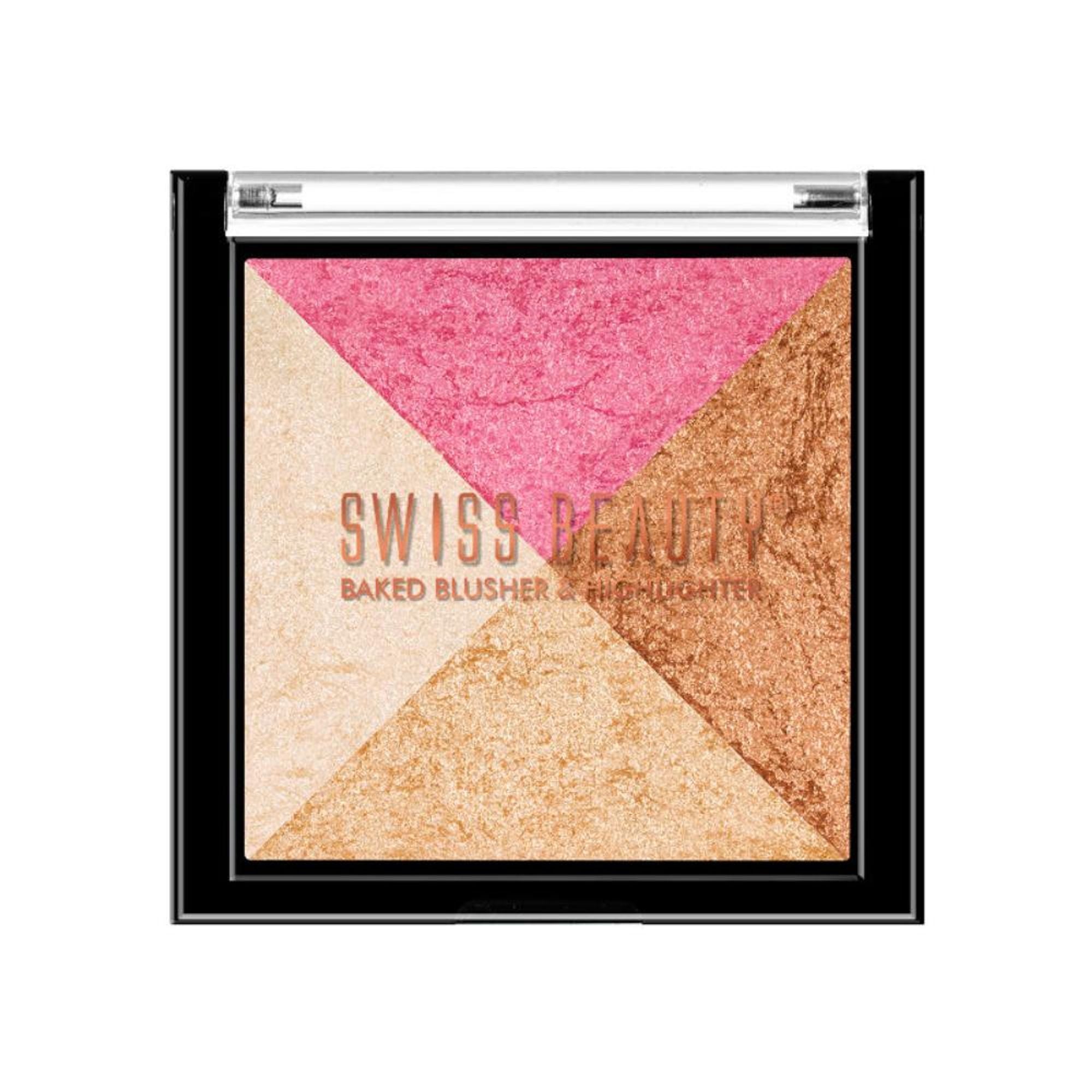 Swiss Beauty Baked Blusher & Highlighter - Shade 05 | Grocsy