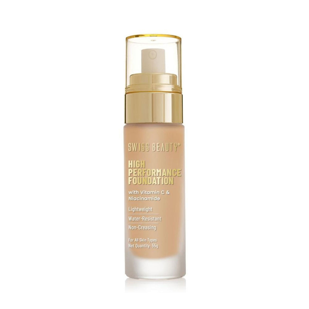 Swiss Beauty High Performance Foundation With Vitamin C & Niacinamide Light-Weight - 07 Natural Buff | Grocsy