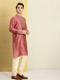 House of Pataudi Men Yoke Design Angrakha Jashn Kurta | Grocsy