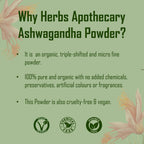 Zenvista Herbs Apothecary Ashwagandha Powder | Grocsy