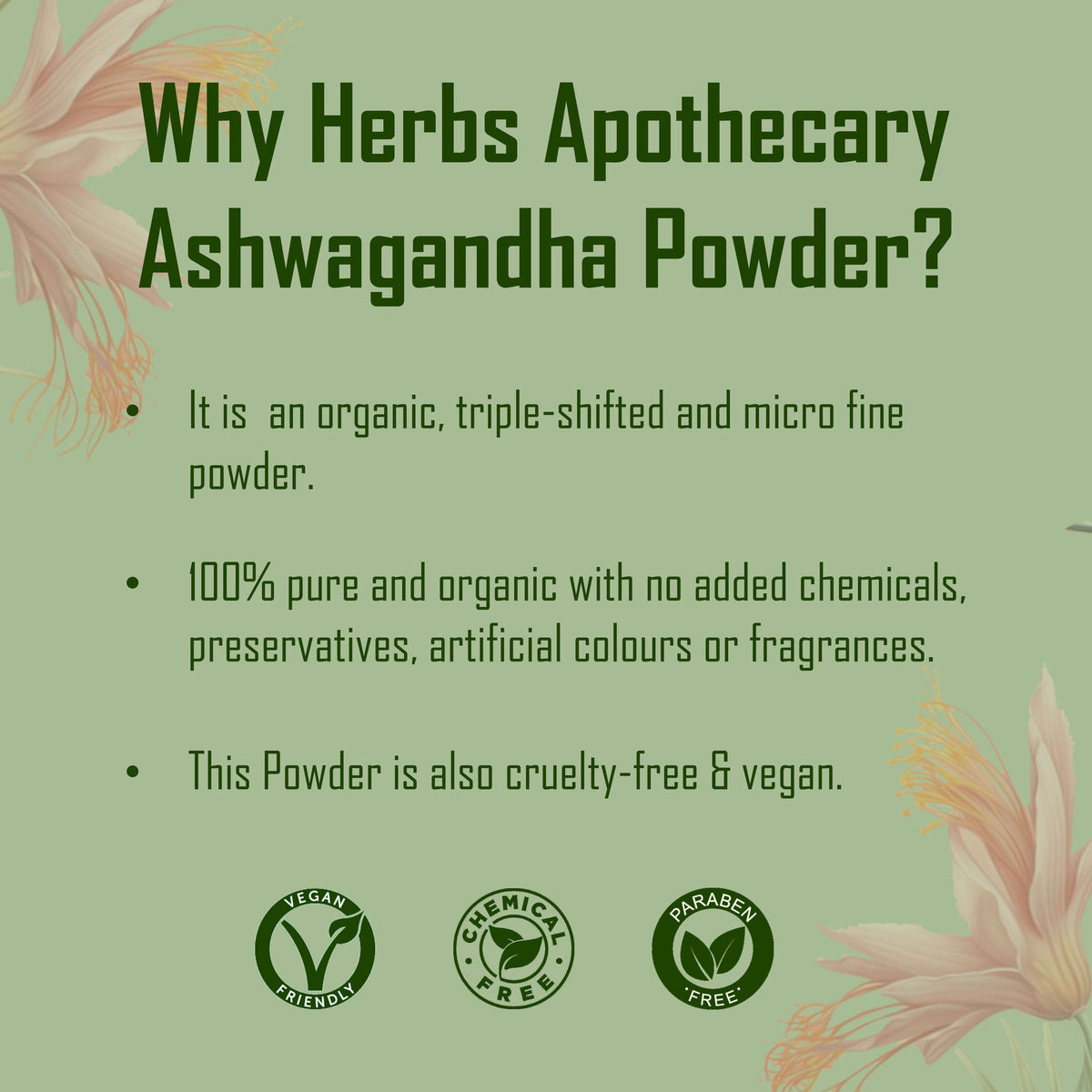 Zenvista Herbs Apothecary Ashwagandha Powder | Grocsy