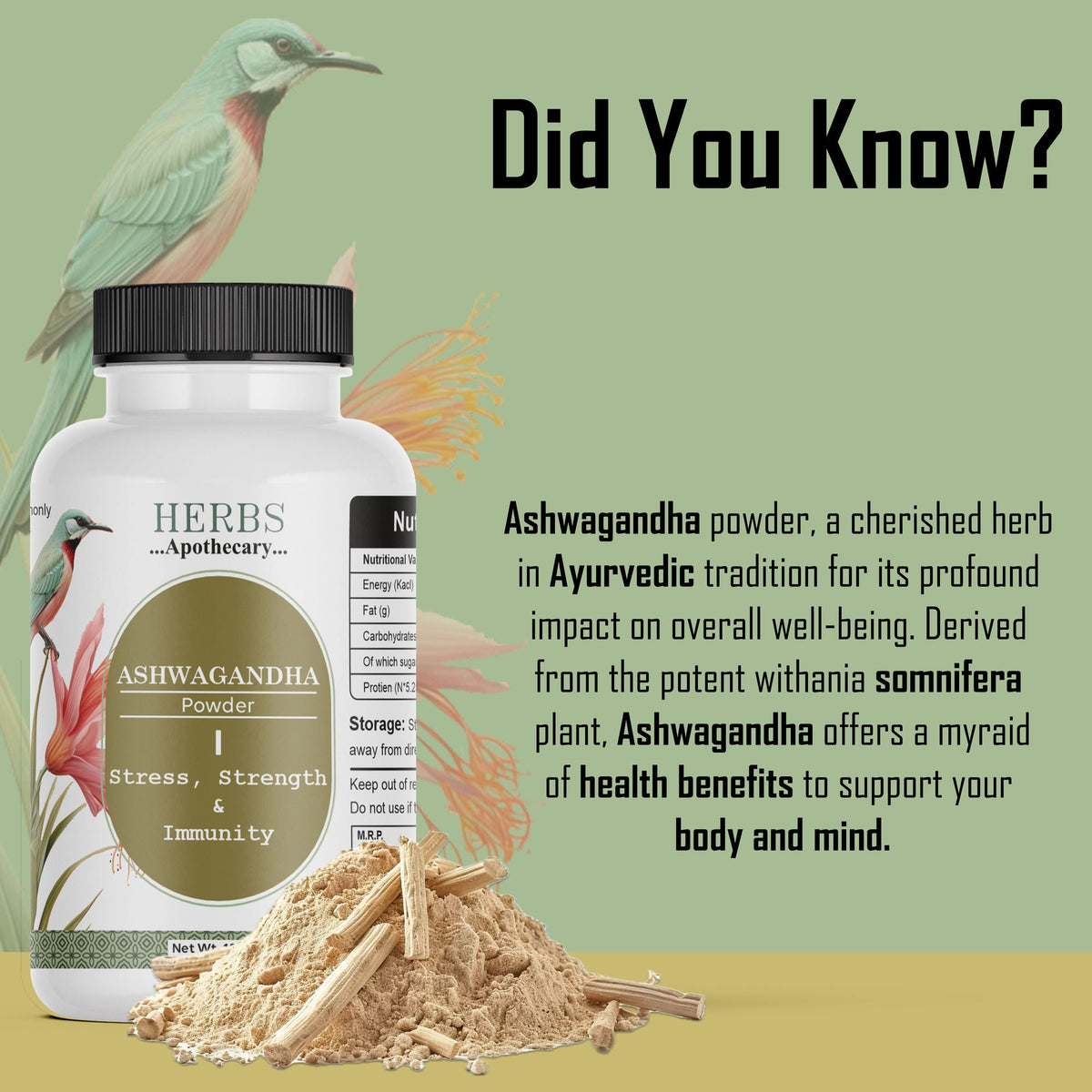 Zenvista Herbs Apothecary Ashwagandha Powder | Grocsy