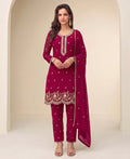 KC Bollywood Style Dark Pink Georgette Suit For Women | Grocsy