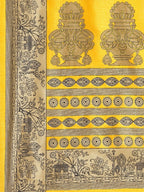 Saree Mall Yellow & Beige Printed Saree | Grocsy