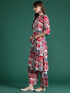 Indo Era Ethnic Motifs Printed Kurta with Palazzos | Grocsy