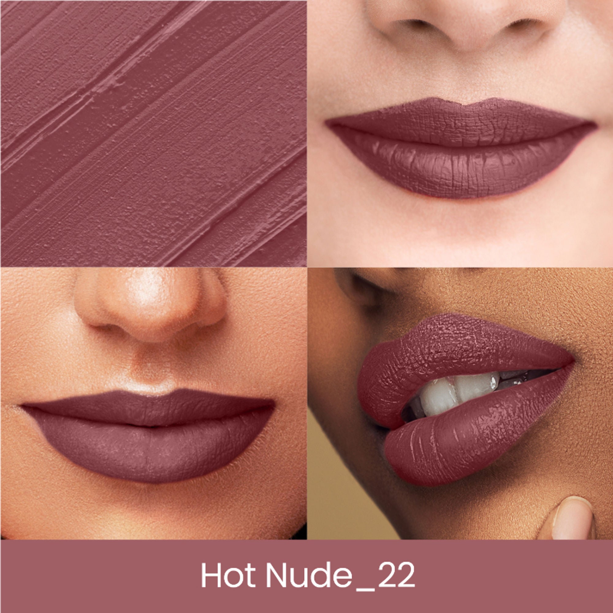 Swiss Beauty Lip Stain Matte Lipstick - 222 Hot Nude | Grocsy