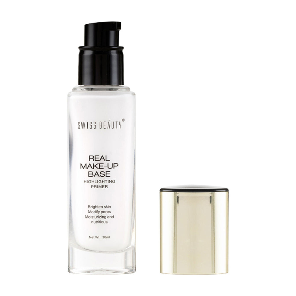 Swiss Beauty Real Make-Up Base Highlighting Primer , Brighten Skin , Modify Pore - N03 Pink Tint | Grocsy
