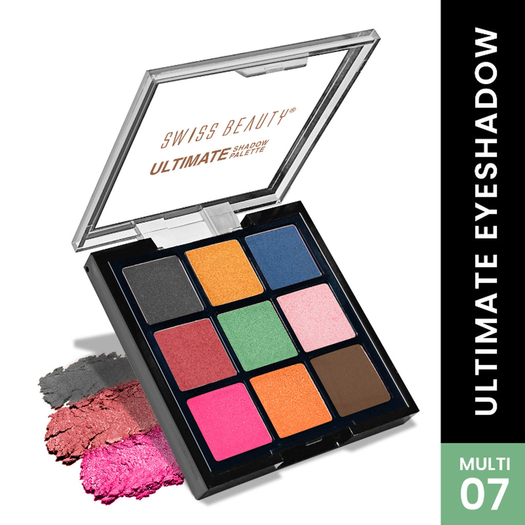 Swiss Beauty Ultimate 9 Pigmented Colors Eyeshadow Palette - 7 | Grocsy