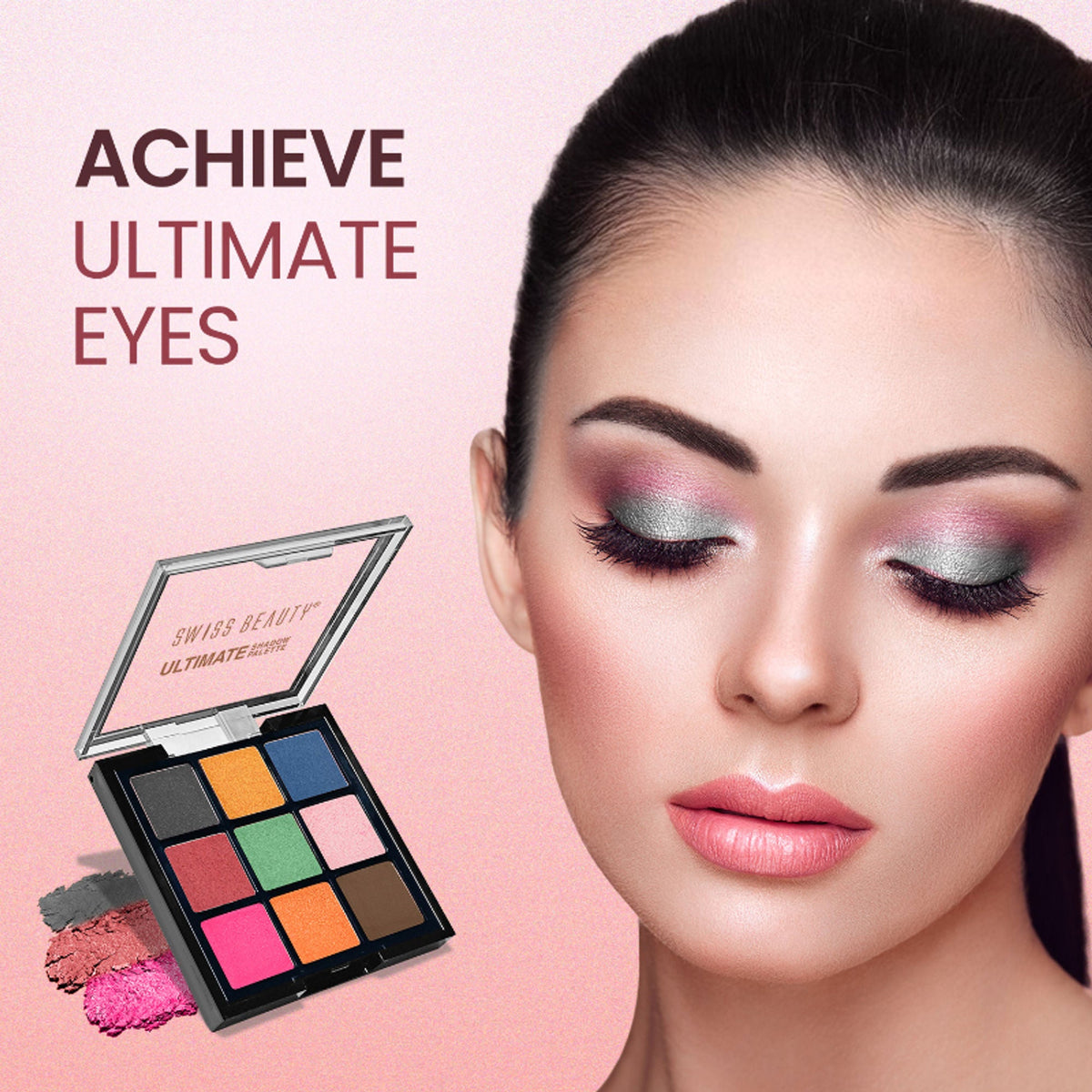 Swiss Beauty Ultimate 9 Pigmented Colors Eyeshadow Palette - 7 | Grocsy