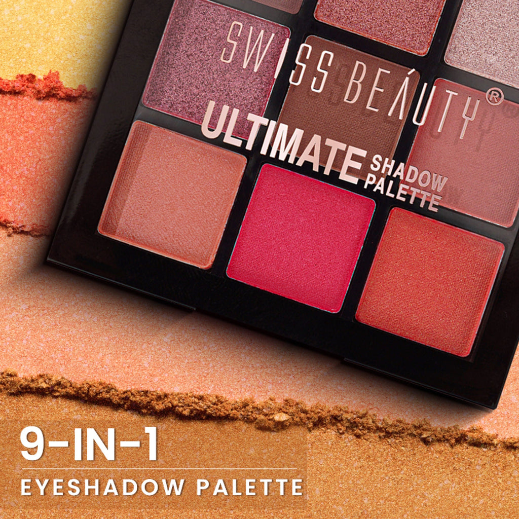 Swiss Beauty Ultimate 9 Pigmented Colors Eyeshadow Palette - 7 | Grocsy
