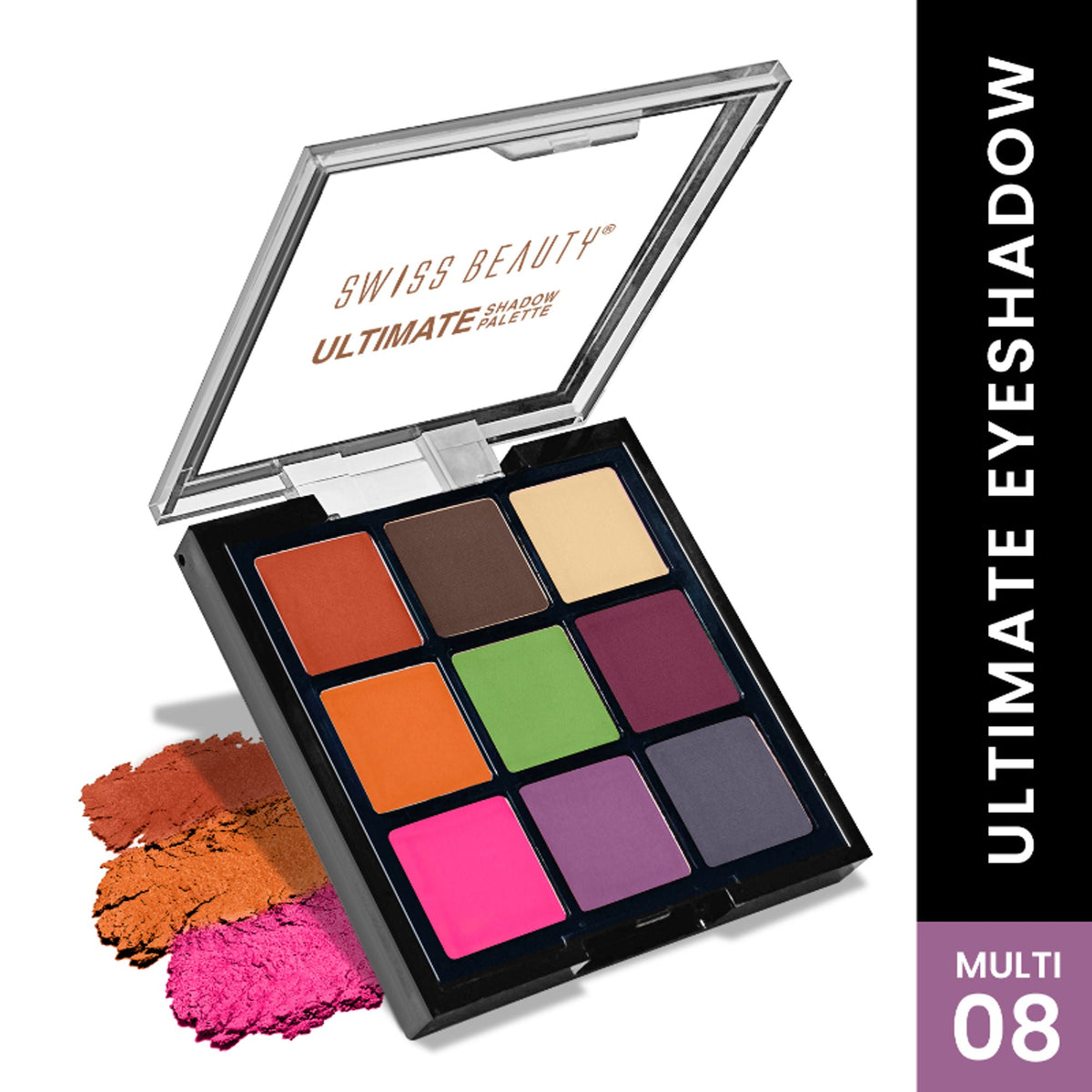 Swiss Beauty Ultimate 9 Pigmented Colors Eyeshadow Palette - 8 | Grocsy