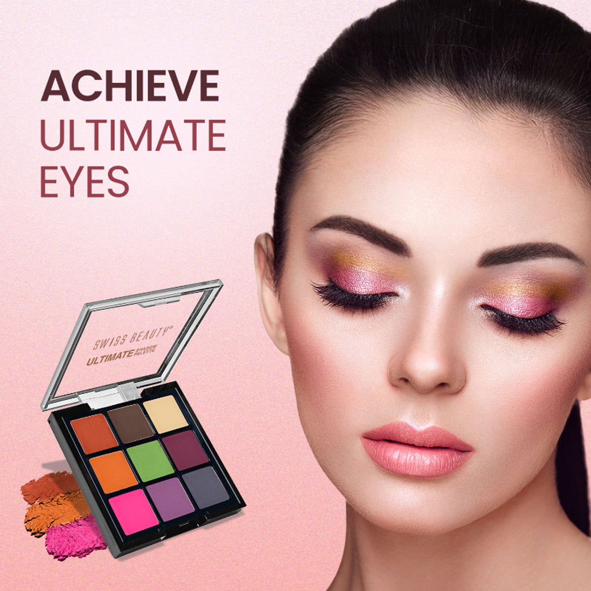 Swiss Beauty Ultimate 9 Pigmented Colors Eyeshadow Palette - 8 | Grocsy