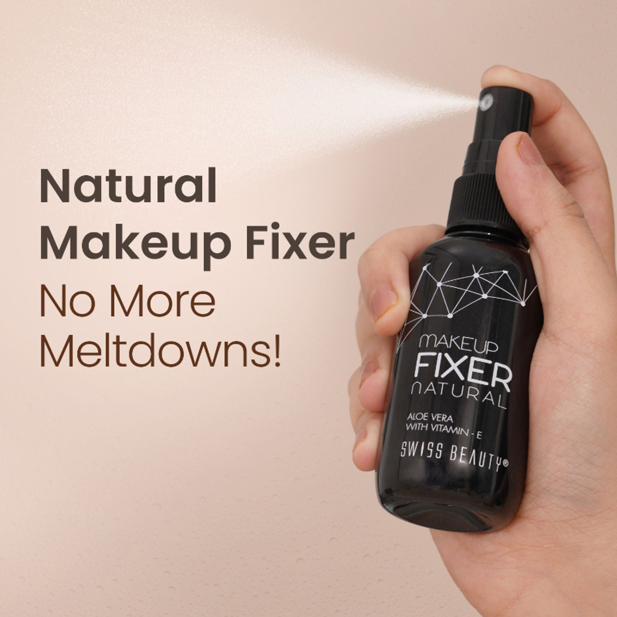 Swiss Beauty Long Lasting Professional Makeup Fixer Setting Spray With Vitamin E & Aloe Vera | Grocsy