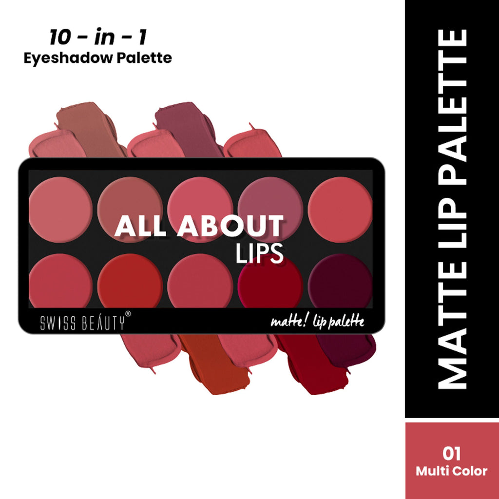Swiss Beauty All About Lip Palette - 1 | Grocsy