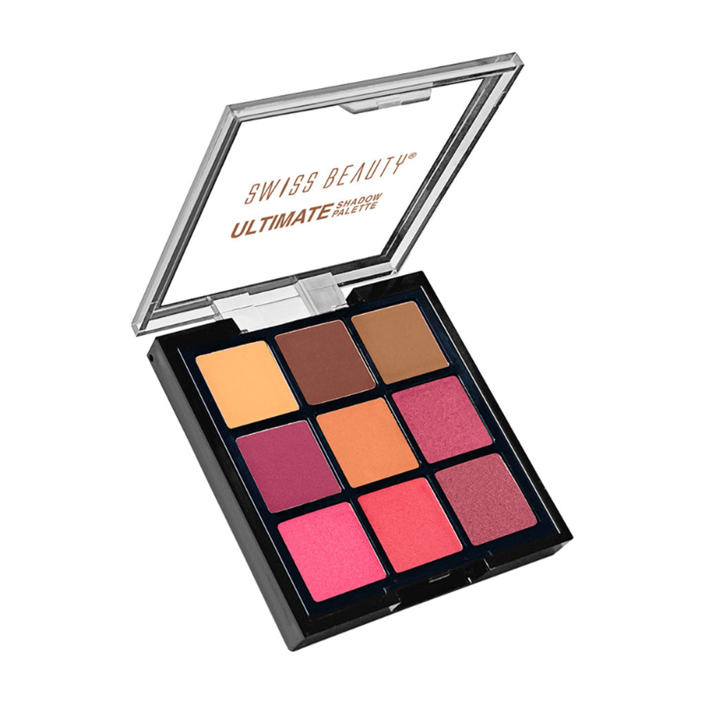 Swiss Beauty Ultimate 9 Pigmented Colors Eyeshadow Palette - 1 | Grocsy
