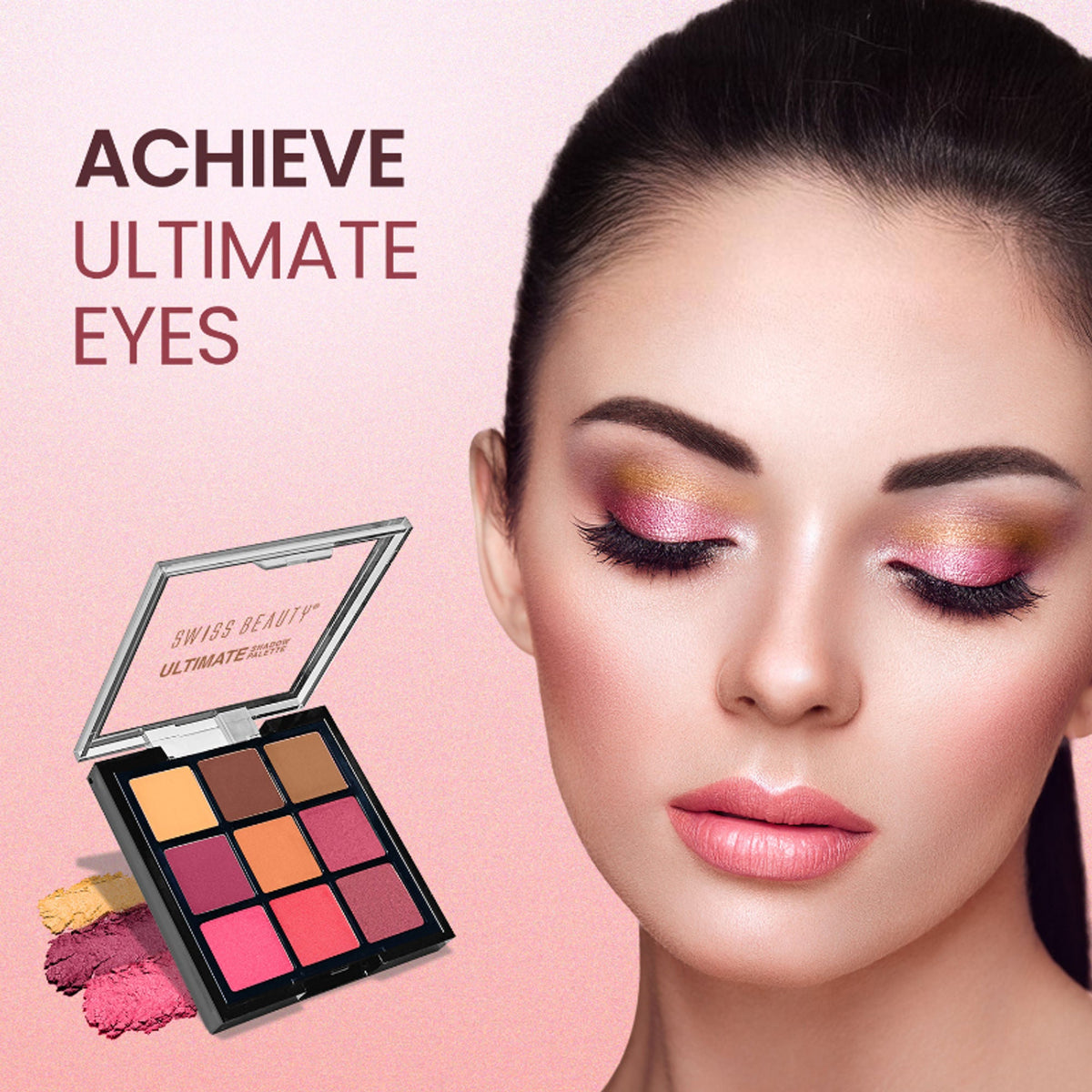 Swiss Beauty Ultimate 9 Pigmented Colors Eyeshadow Palette - 1 | Grocsy