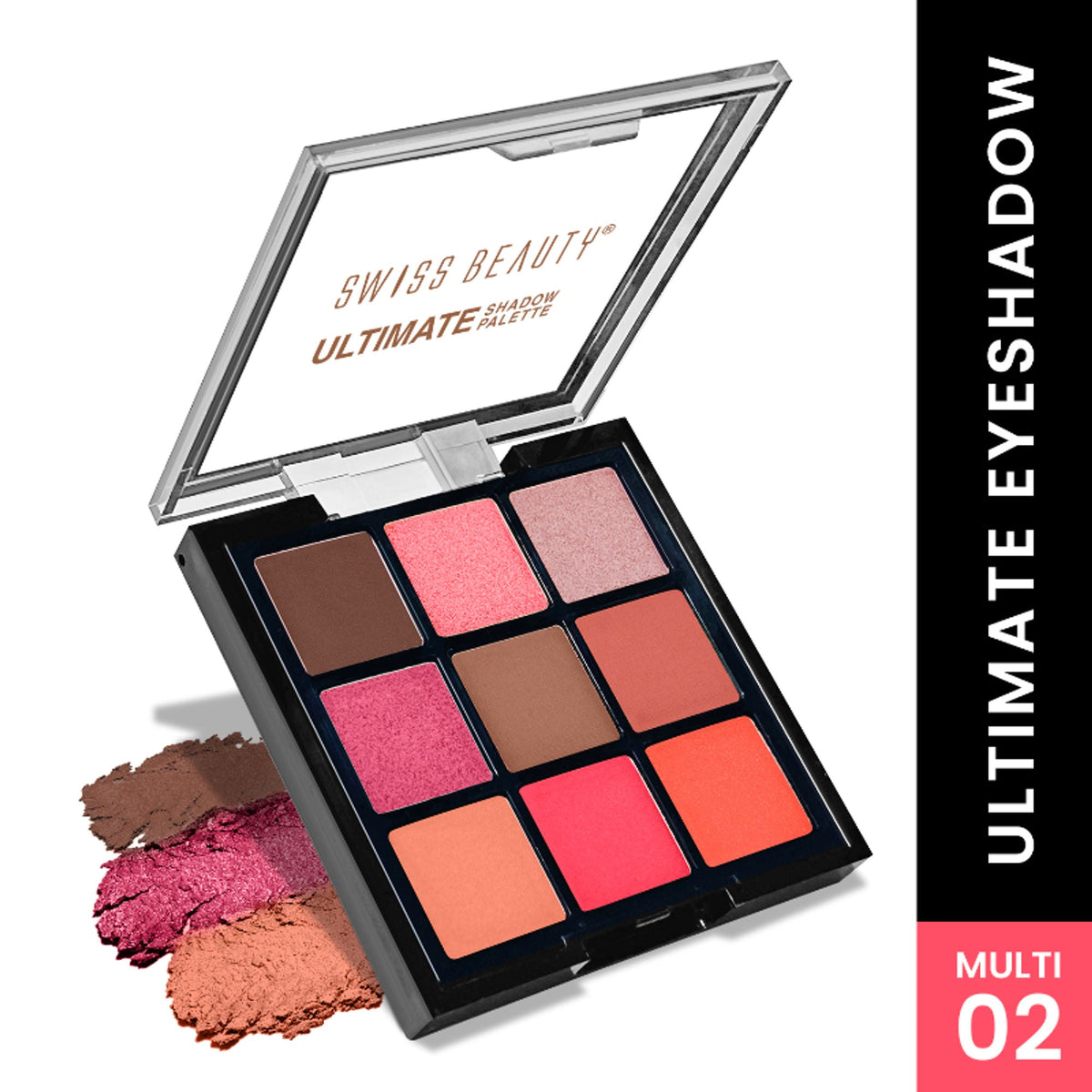 Swiss Beauty Ultimate 9 Pigmented Colors Eyeshadow Palette - 2 | Grocsy