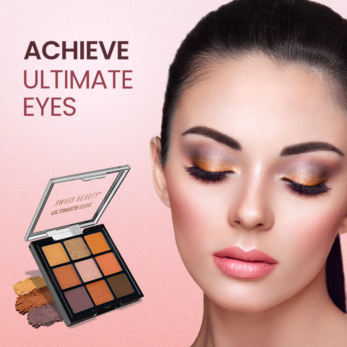Swiss Beauty Ultimate 9 Pigmented Colors Eyeshadow Palette - 3 | Grocsy