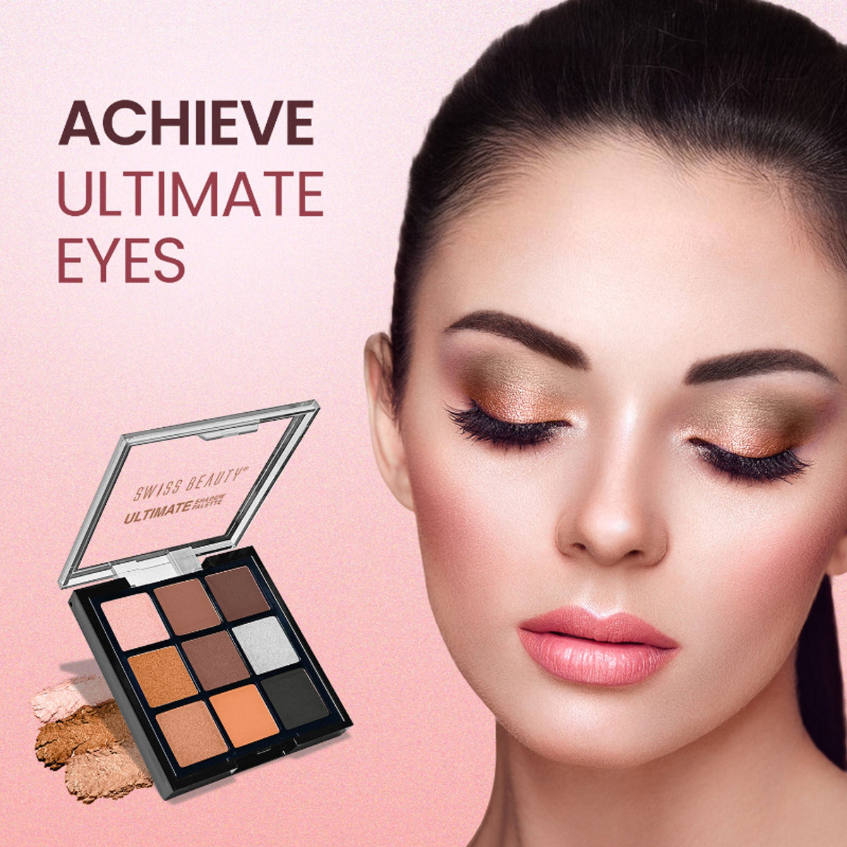 Swiss Beauty Ultimate 9 Pigmented Colors Eyeshadow Palette - 5 | Grocsy