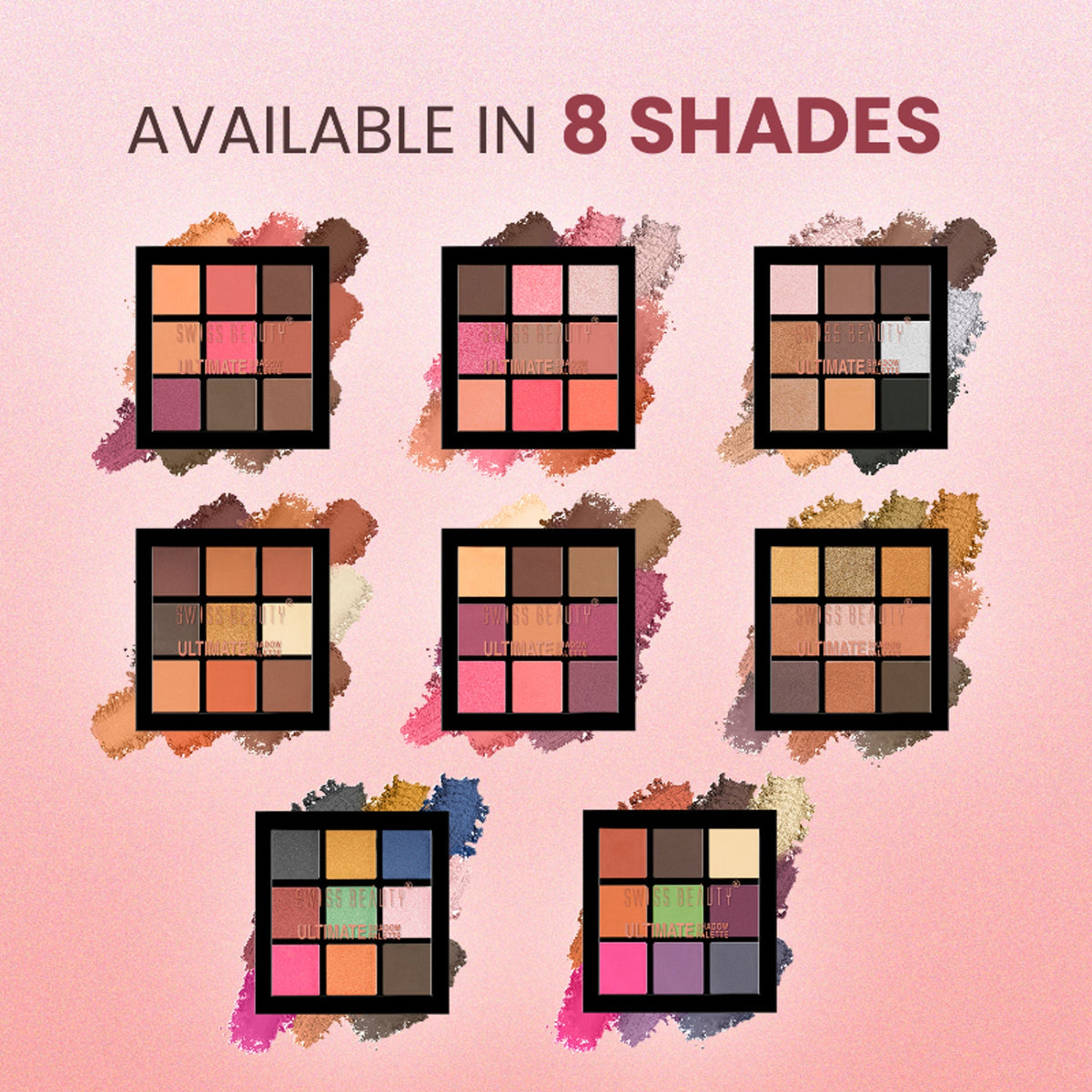 Swiss Beauty Ultimate 9 Pigmented Colors Eyeshadow Palette - 6 | Grocsy