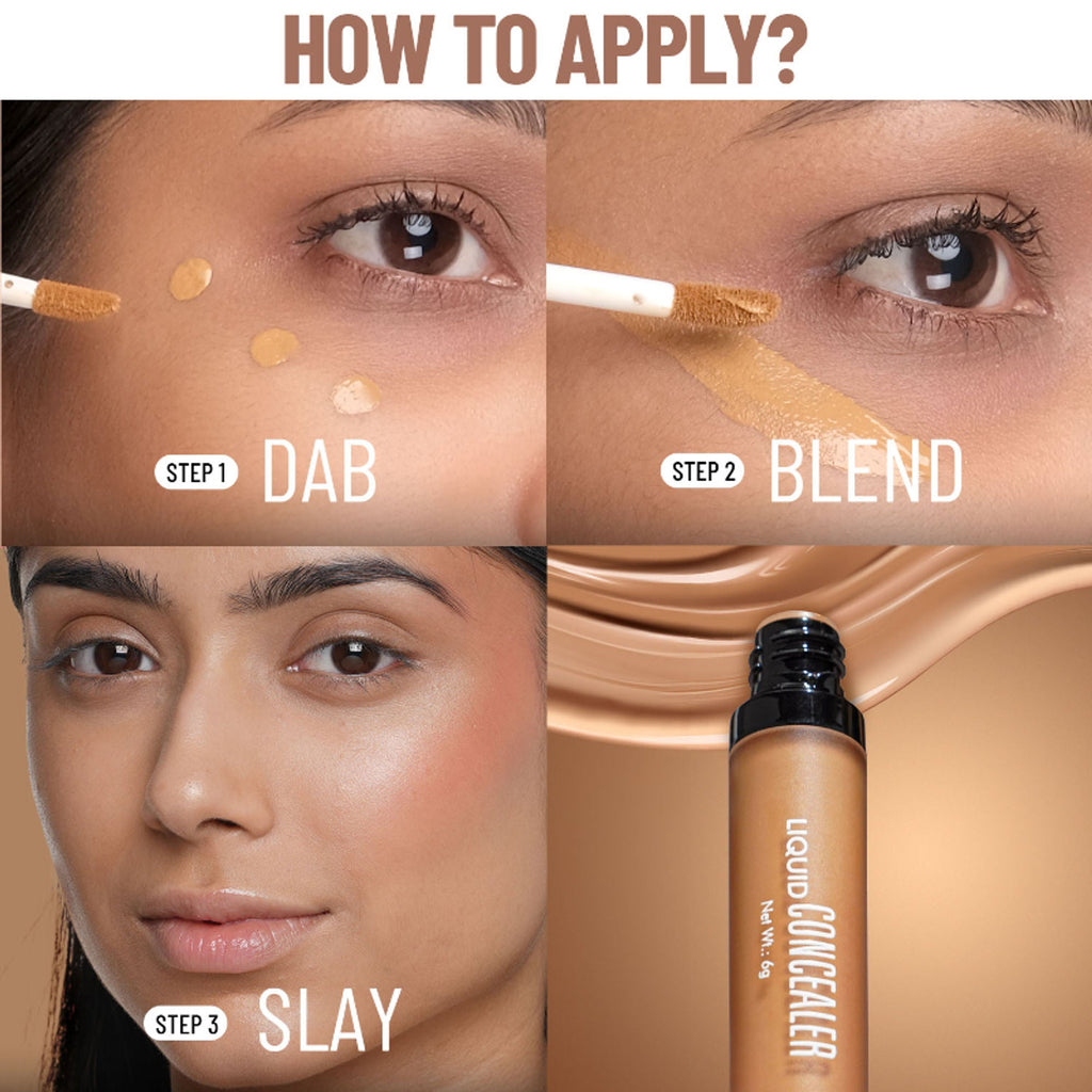 Swiss beauty Full Coverage Liquid Concealer With Jojoba Oil - 09 Orange | Grocsy
