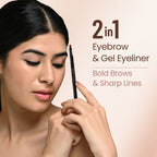Swiss Beauty 3 In 1 Eyeliner, Eyebrow Filler and Kajal , 24-Hour Stay ,Waterproof - 02 Brown | Grocsy