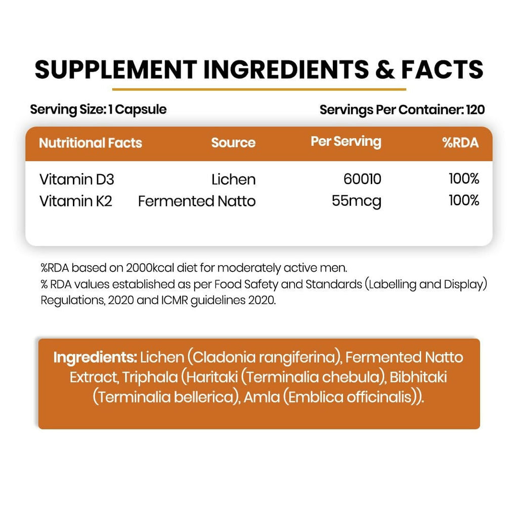 Himalayan Organics Vlado�s Plant Based 600iU Supplement Vitamin D3 + K2 | Grocsy