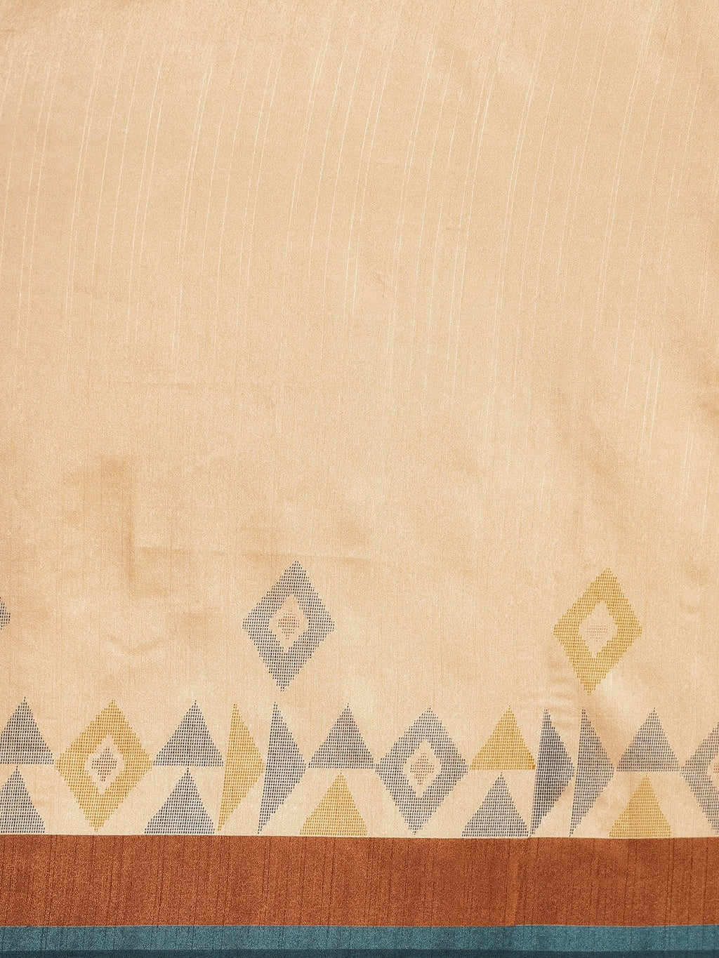Saree Mall Beige & Brown Geometric Printed Taant Sarees | Grocsy