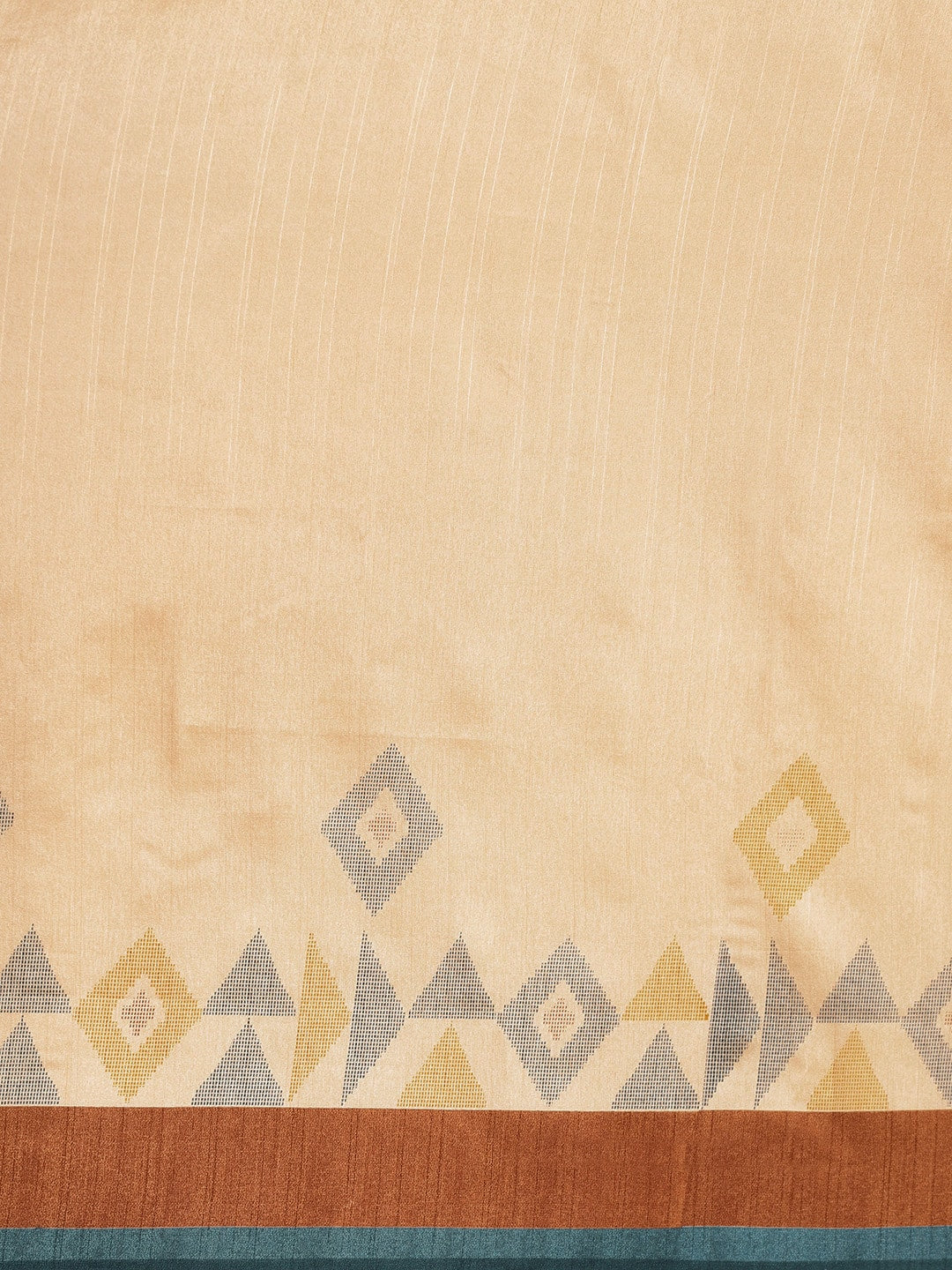 Saree Mall Beige & Brown Geometric Printed Taant Sarees | Grocsy