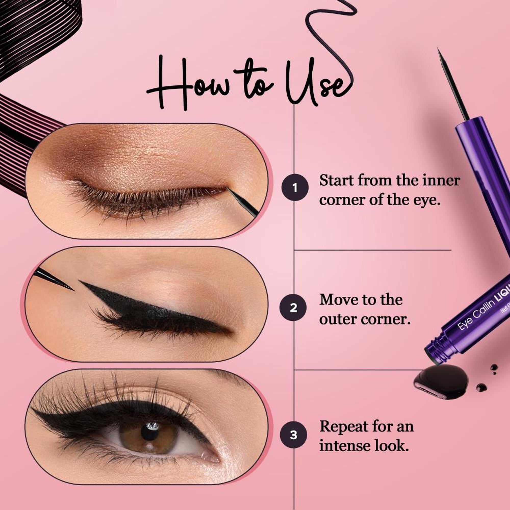 Hilary Rhoda Eye Callin' Liquid Waterproof Eyeliner - Matte 01 | Grocsy