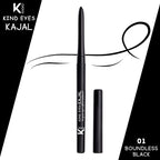 KINDED Kind Eyes Kajal 3 In 1 Kohl Kajal Eye Liner Smokey Eye Shadow - 01 Boundless Black | Grocsy