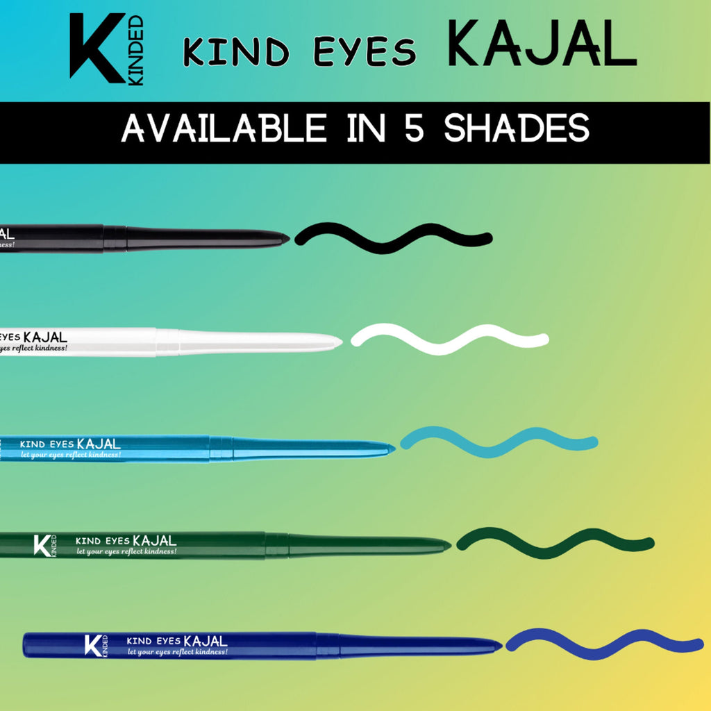KINDED Kind Eyes Kajal 3 In 1 Kohl Kajal Eye Liner Smokey Eye Shadow - 01 Boundless Black | Grocsy