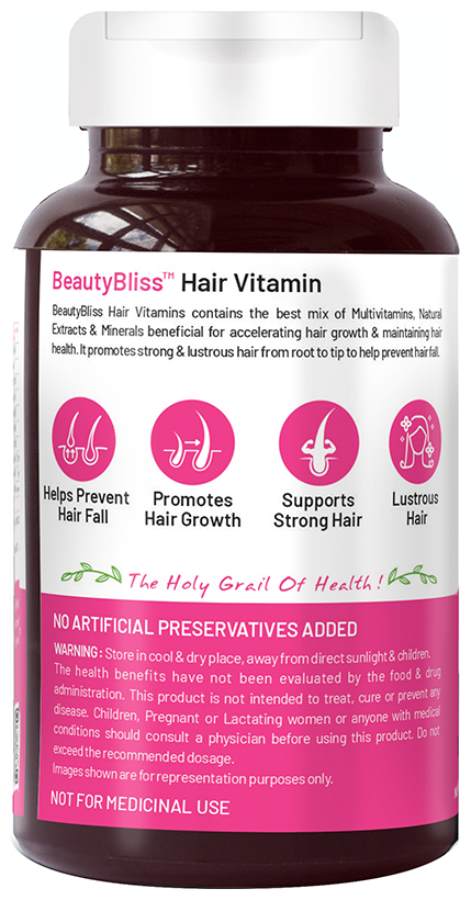 Bliss Welness Hair Vitamins Veg Tablet | Grocsy