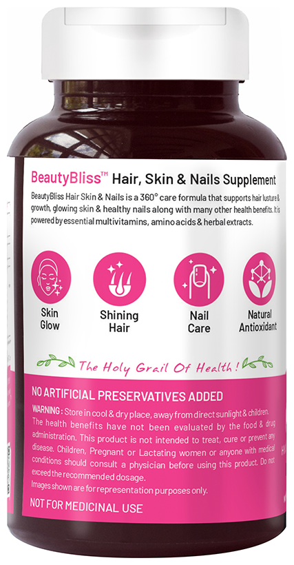 Bliss Welness Hair Skin & Nails Veg Tablet | Grocsy