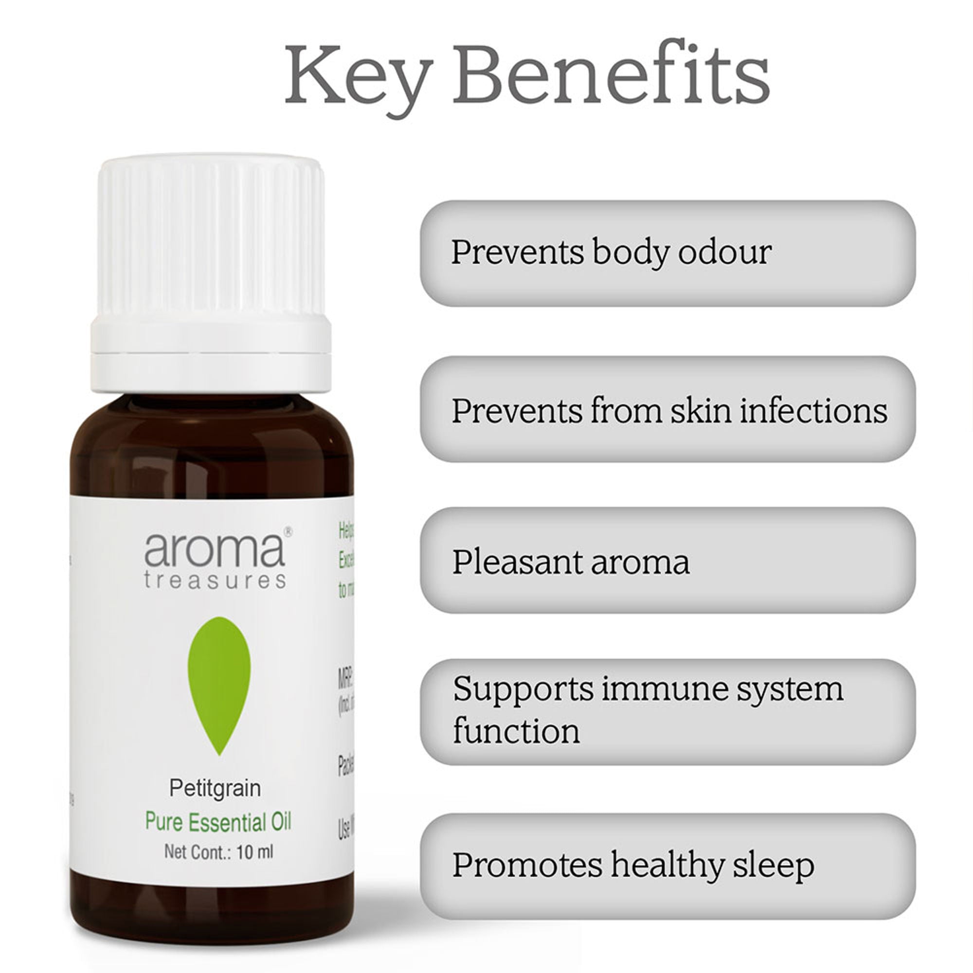Aroma Treasures Petitgrain Pure Essential Oil | Grocsy