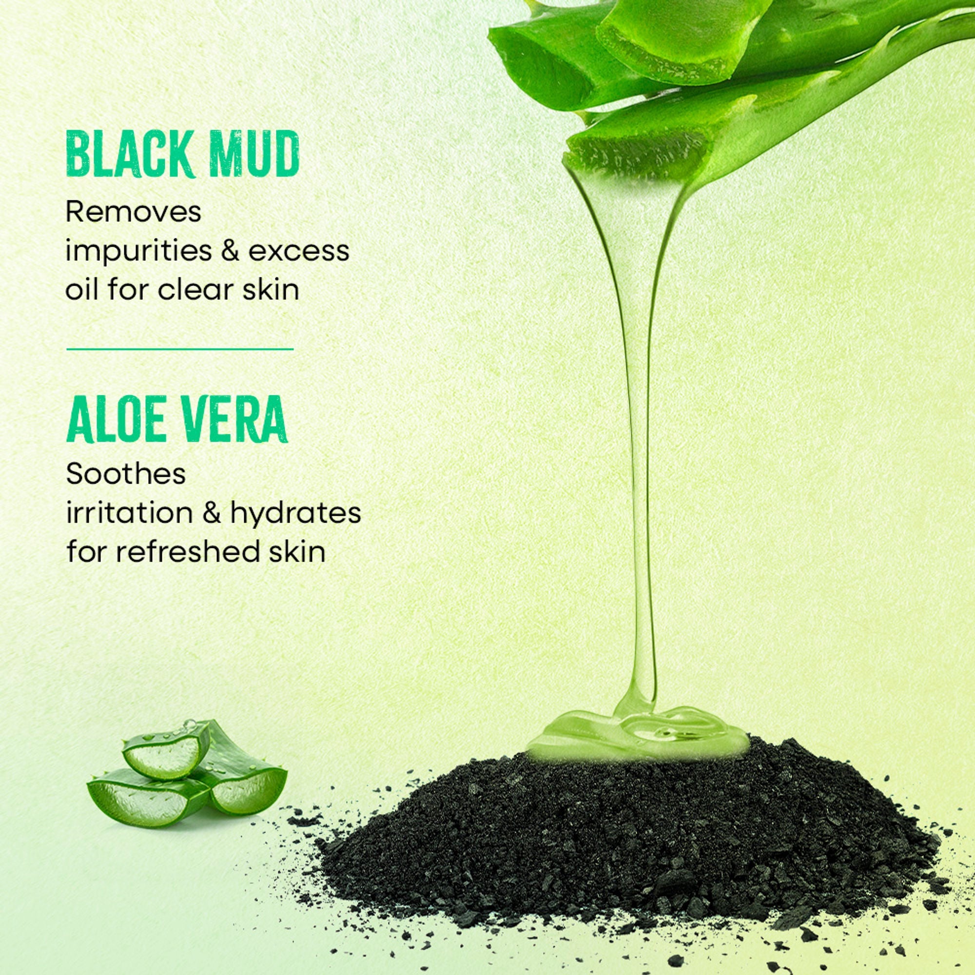 Nykaa Green Tea + Aloe Vera Sheet Mask For Hydrated Skin - Formulated in Korea - For All Skin Types - Black Mud + Aloe Vera | Grocsy