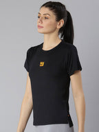 MKH Women Round Neck High Low Dri-FIT T-shirt | Grocsy