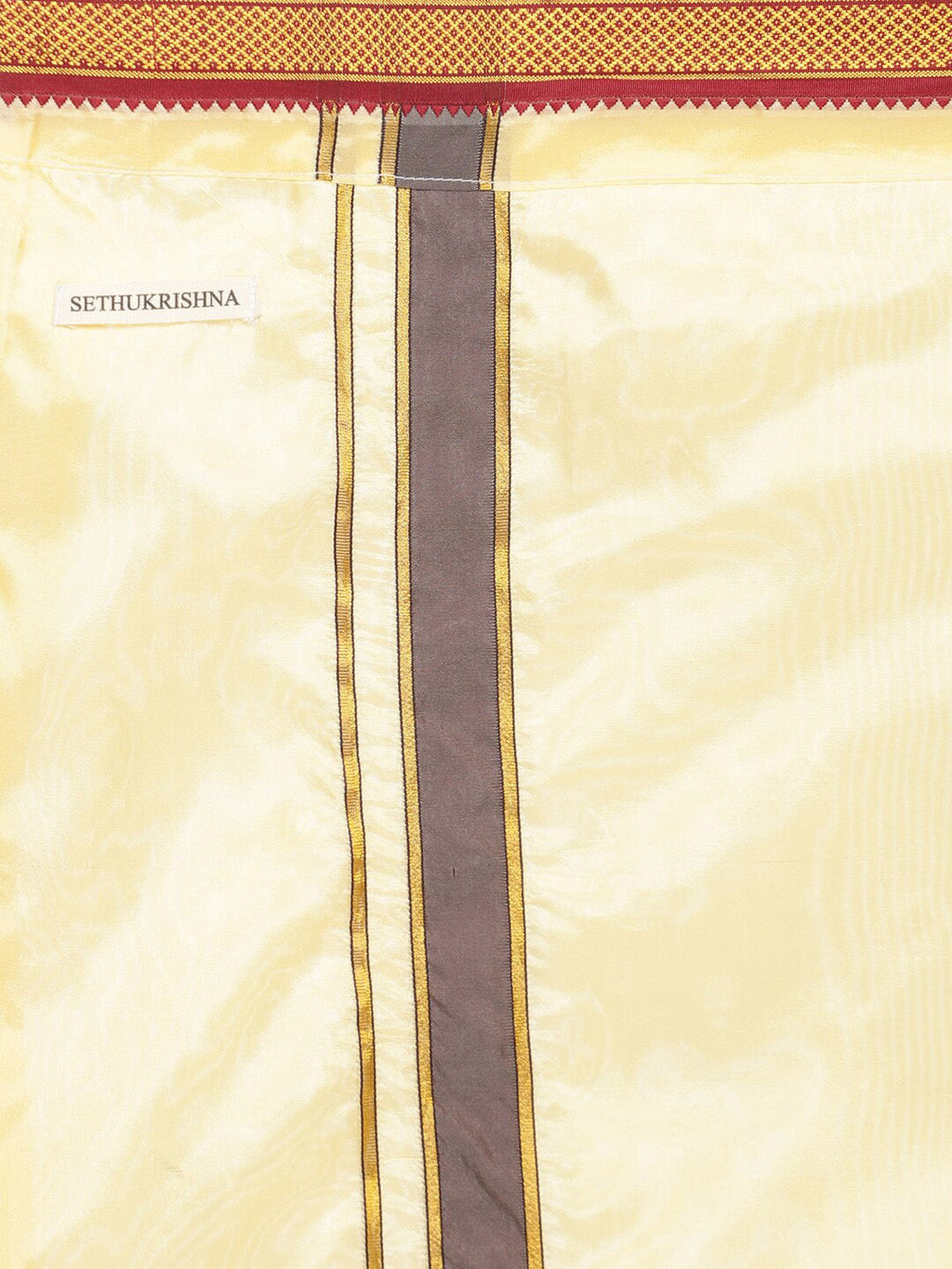 Sethukrishna Men Beige Solid Dhotis | Grocsy