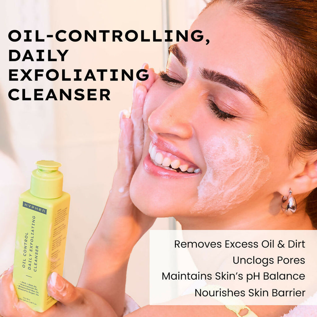 Hyphen By Kriti Sanon CSMS (Cleanser, Serum, Moisturizer, Sunscreen) Combo Oil to Dry Skin | Grocsy