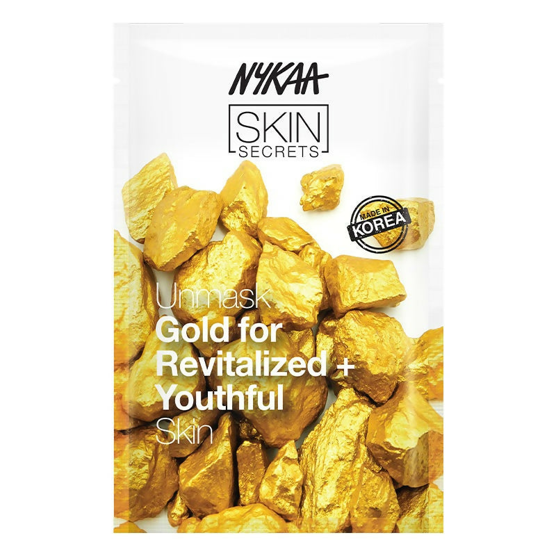 Nykaa Skin Secrets Exotic Indulgence Gold Sheet Mask For Revitalized & Youthful Skin | Grocsy