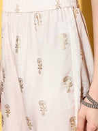 HERE&NOW Women Ethnic Motifs Polyester Print Parade Kurta Set | Grocsy