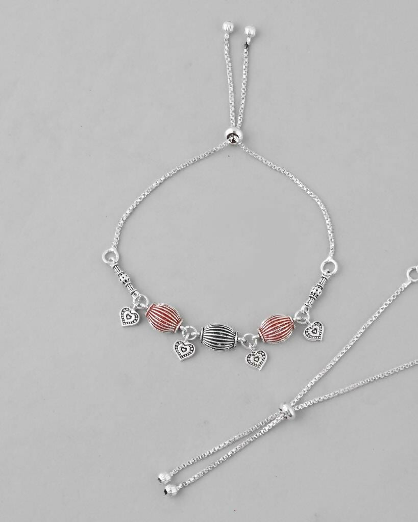 VOJ Set of 2 Traditional Done Shapped Designer Anklet | Grocsy