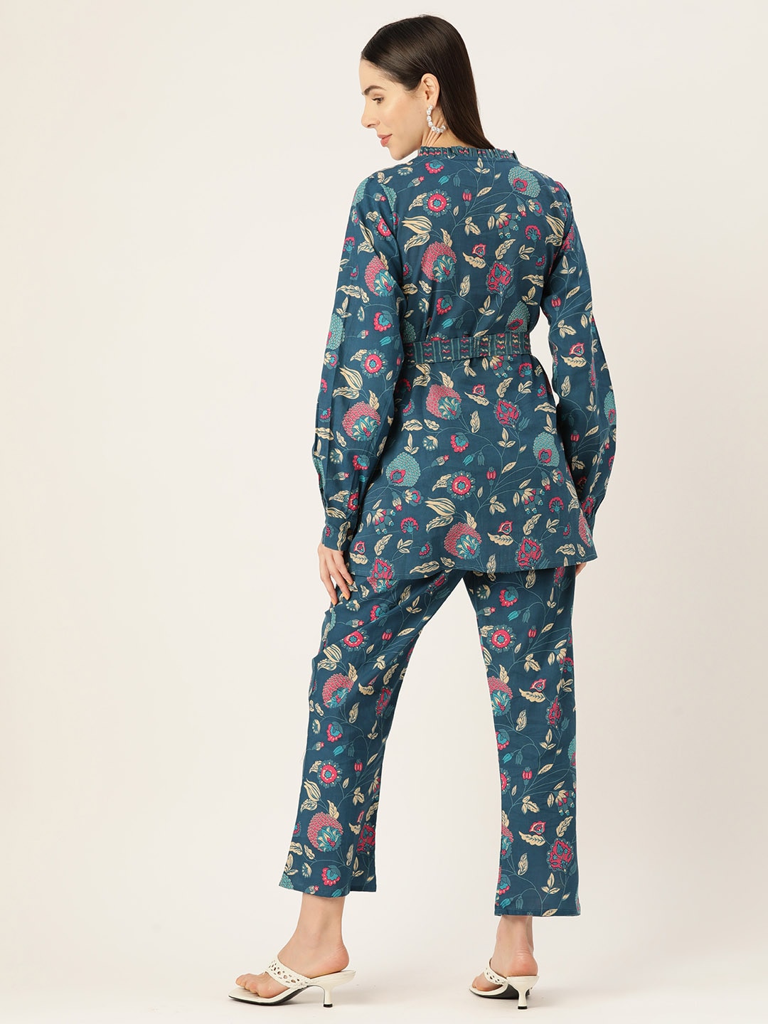 InWeave Blue Kalamkari Co Ord Set | Grocsy